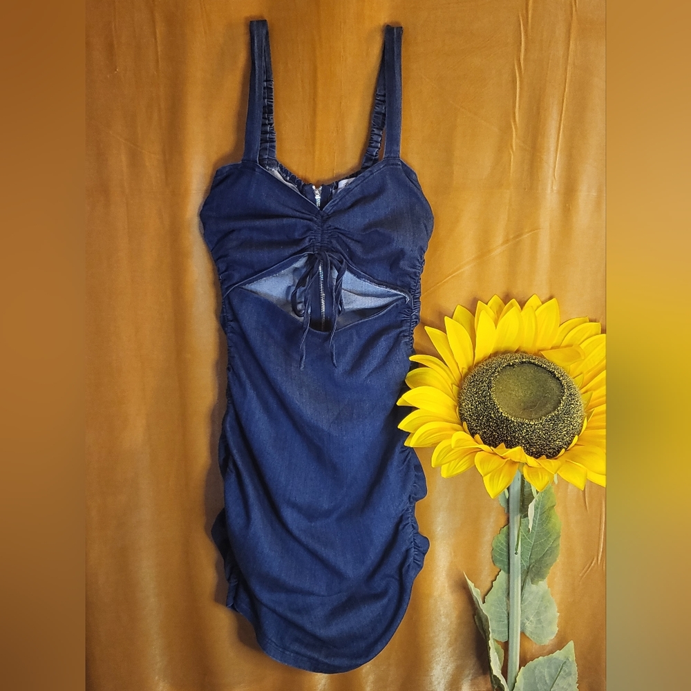 Womens Small Summer Blue Jean Dress
